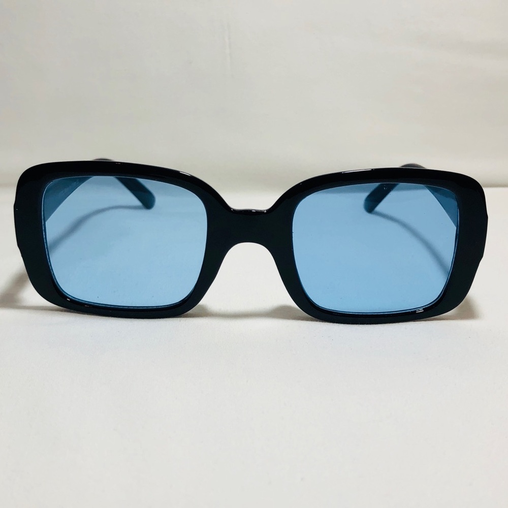 Black/Blue Rectangle Sunglasses